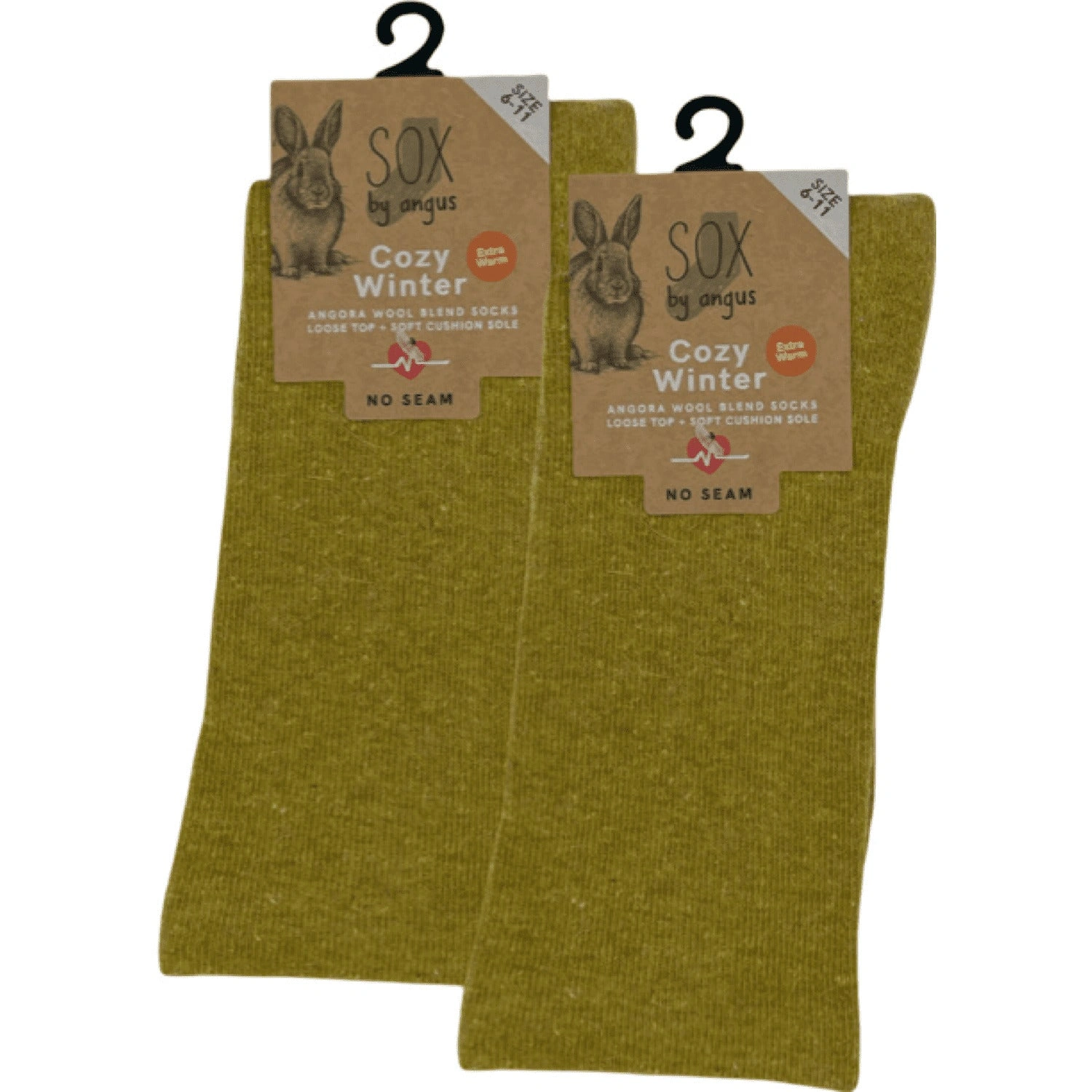 Cozy Mustard Angora Blend Socks – Seamless Comfort for Your Feet!