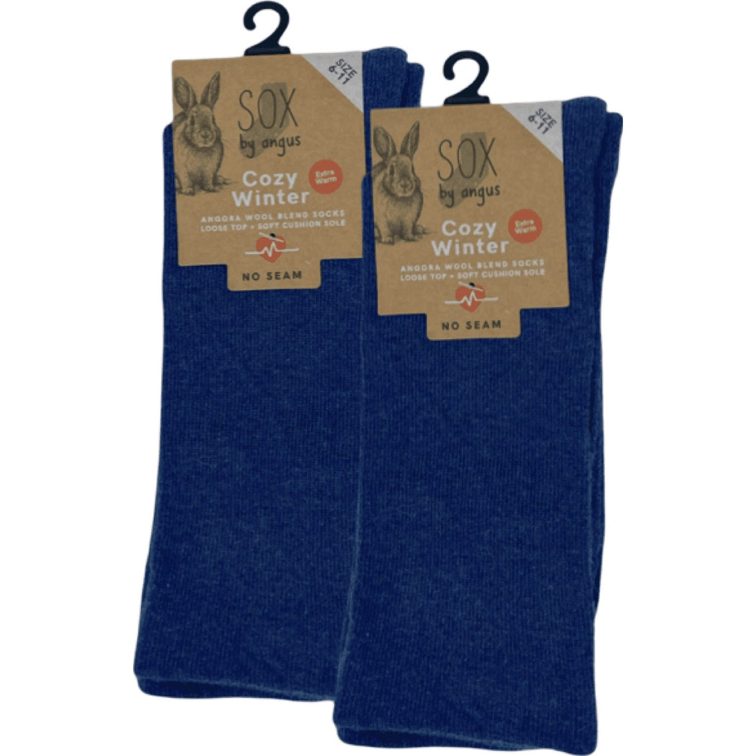 Cloud Comfort Socks Denim No Seam Angora Blend Cozy Feel
